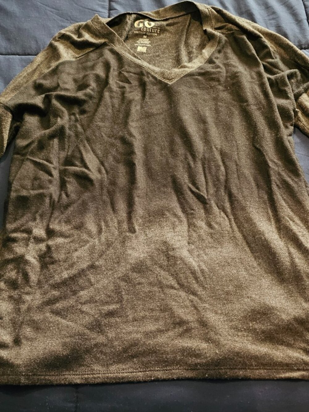 Grey And Black Pullover Sweater, Go Couture Sz M